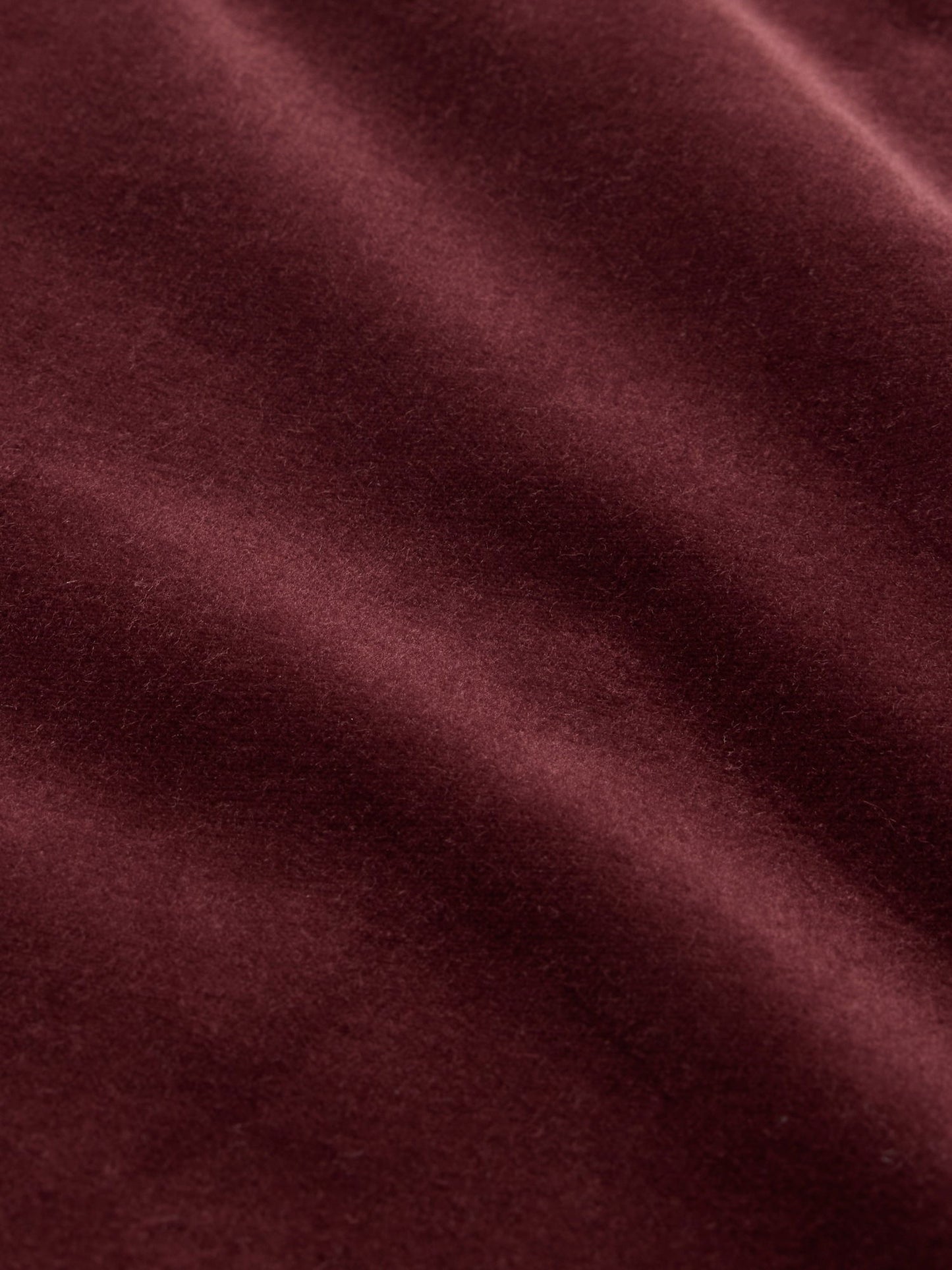 Bordo High Rise Kadife Straight Pantolon