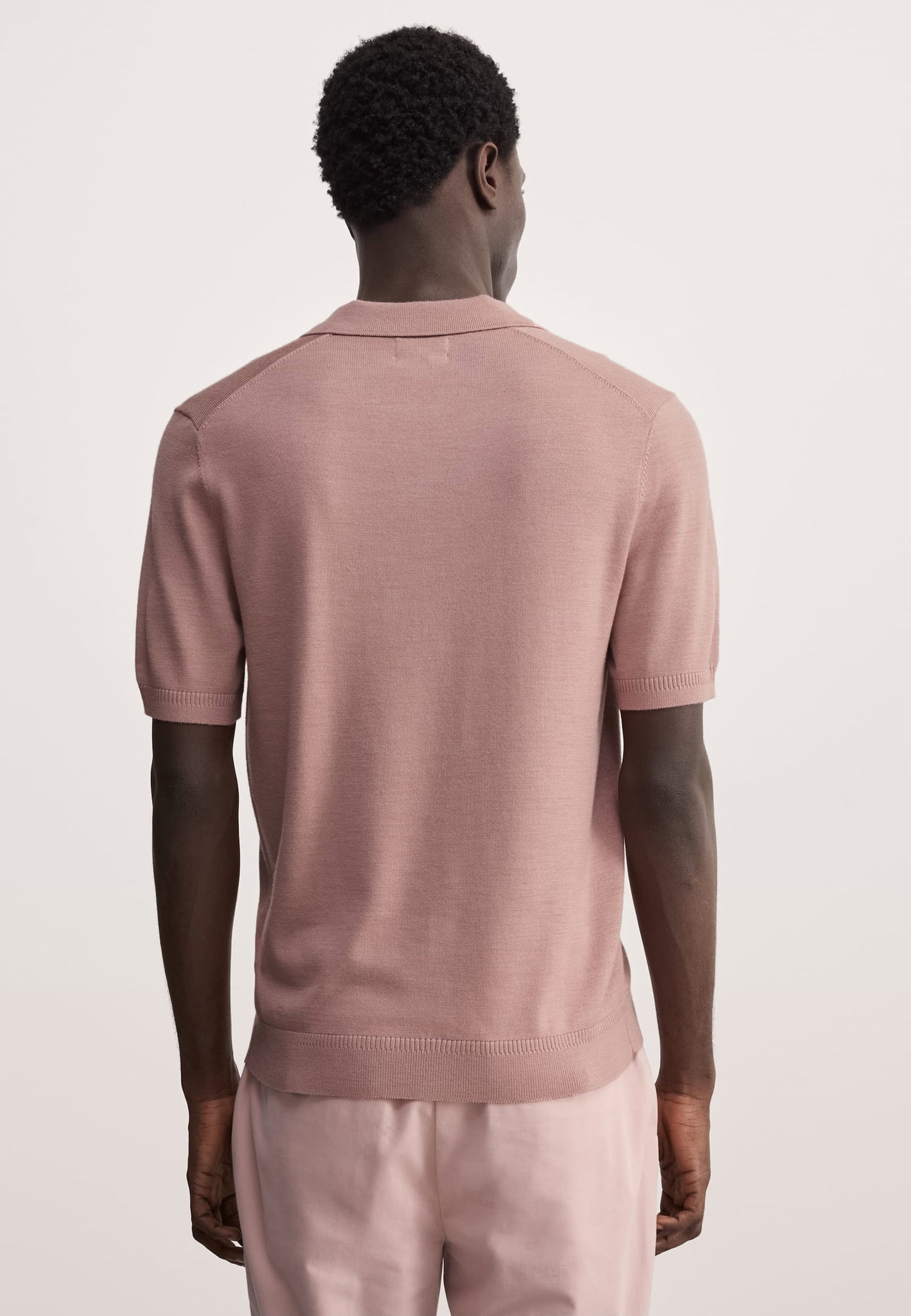 Ipek Yün Örme Polo Yaka T-shirt