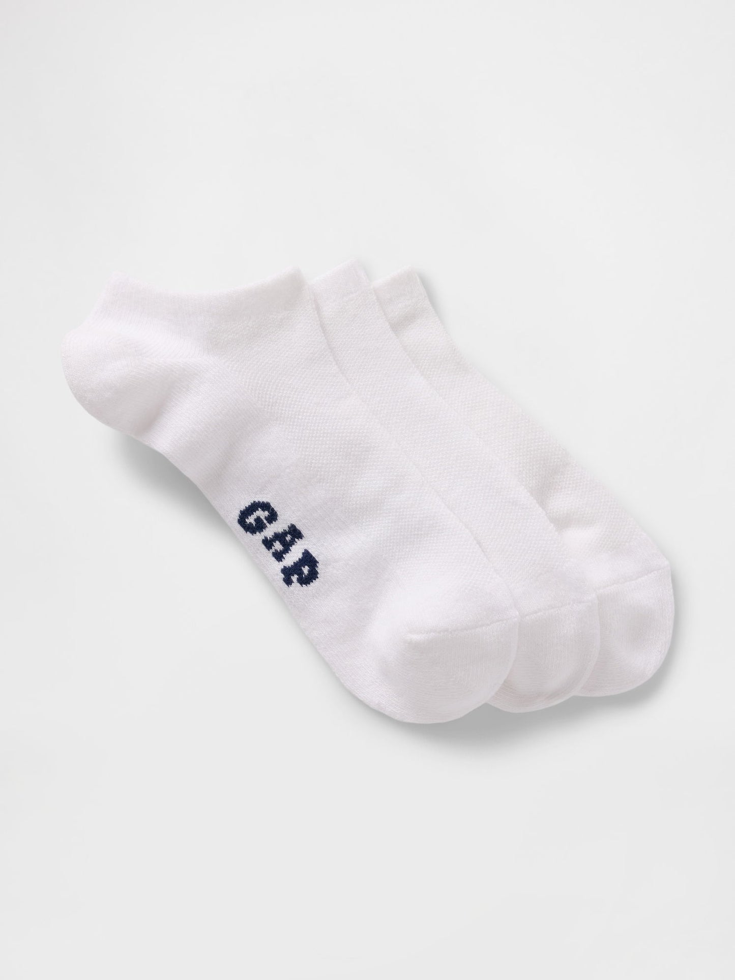 Beyaz No-show Gap Logo Çorap (3'lü)