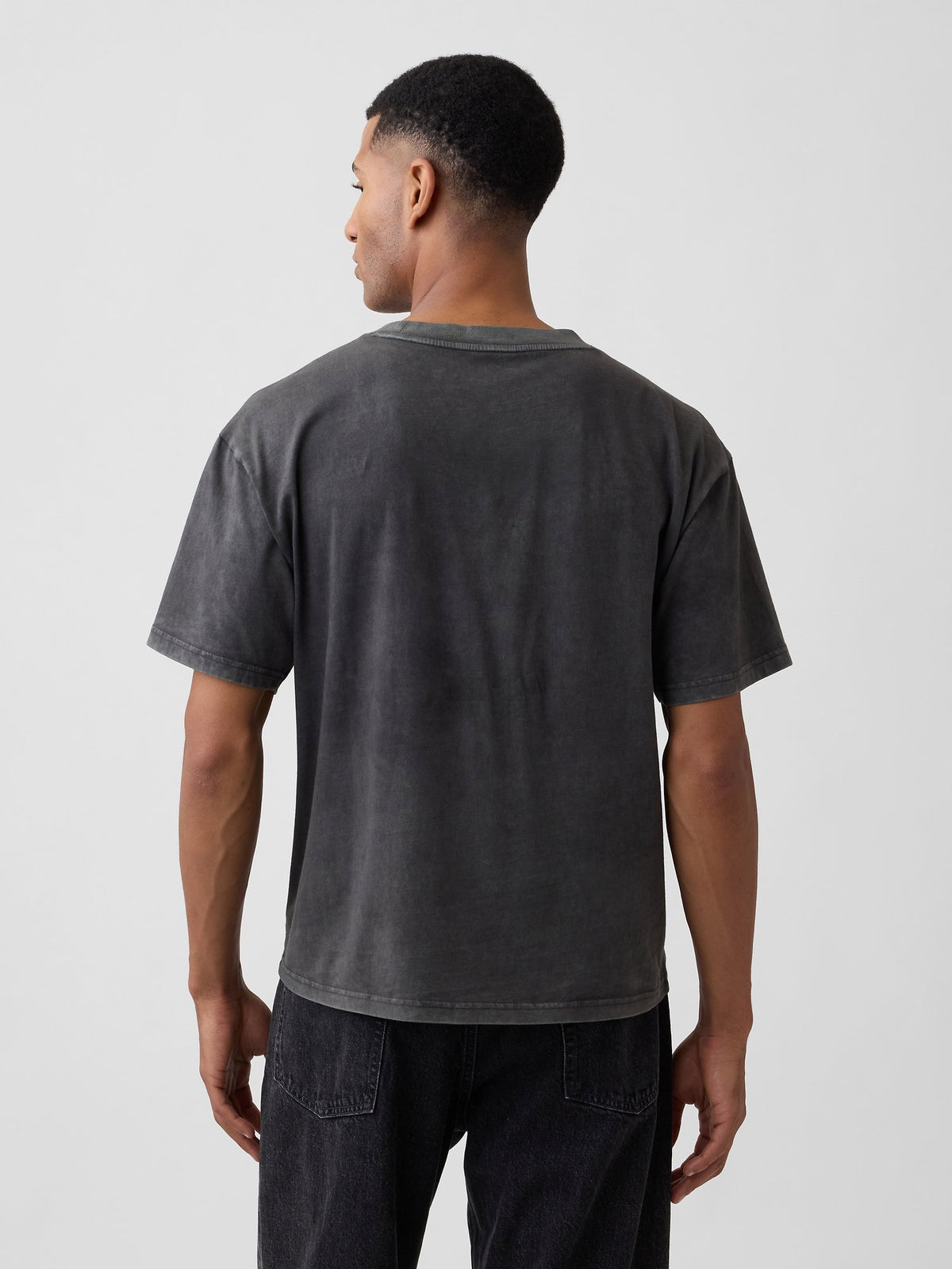 Siyah Everyday Soft Boxy Gap Logo T-shirt