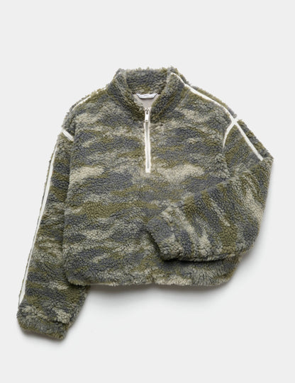 Polar Kumaşlı Yarım Fermuarlı Sweatshirt
