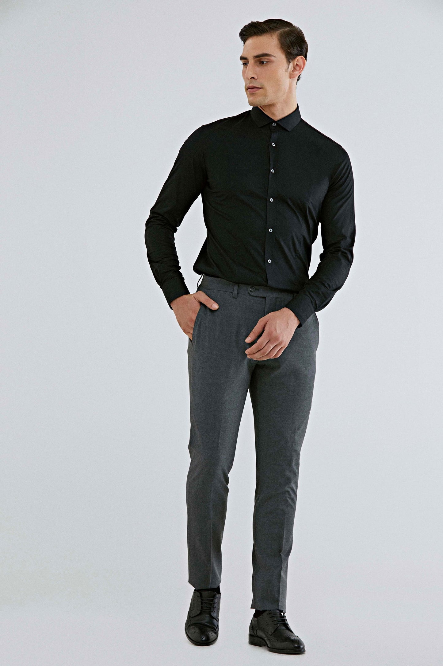 Tween Silim Fit Antrasit Yün Karişimli Kumaş Pantolon