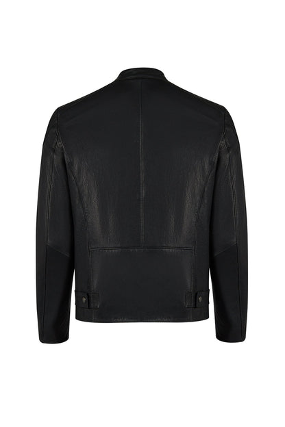 Endrick Erkek Siyah Slim-fit Deri Ceket