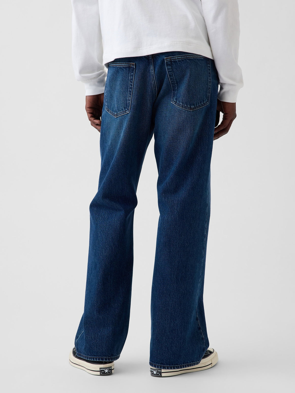 Koyu Mavi Loose Boot Jean Pantolon