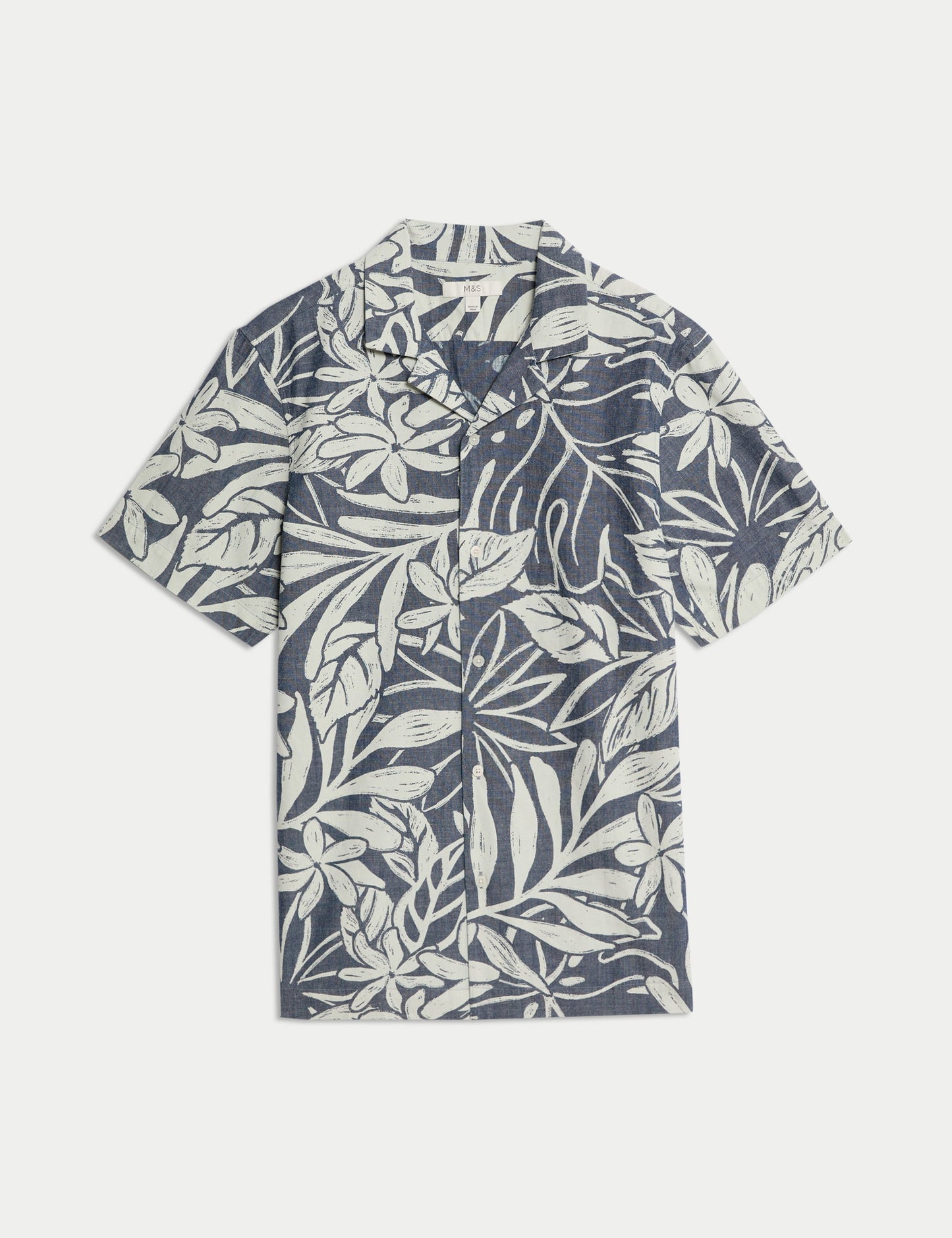 Saf Pamuklu Hawaii Gömlek