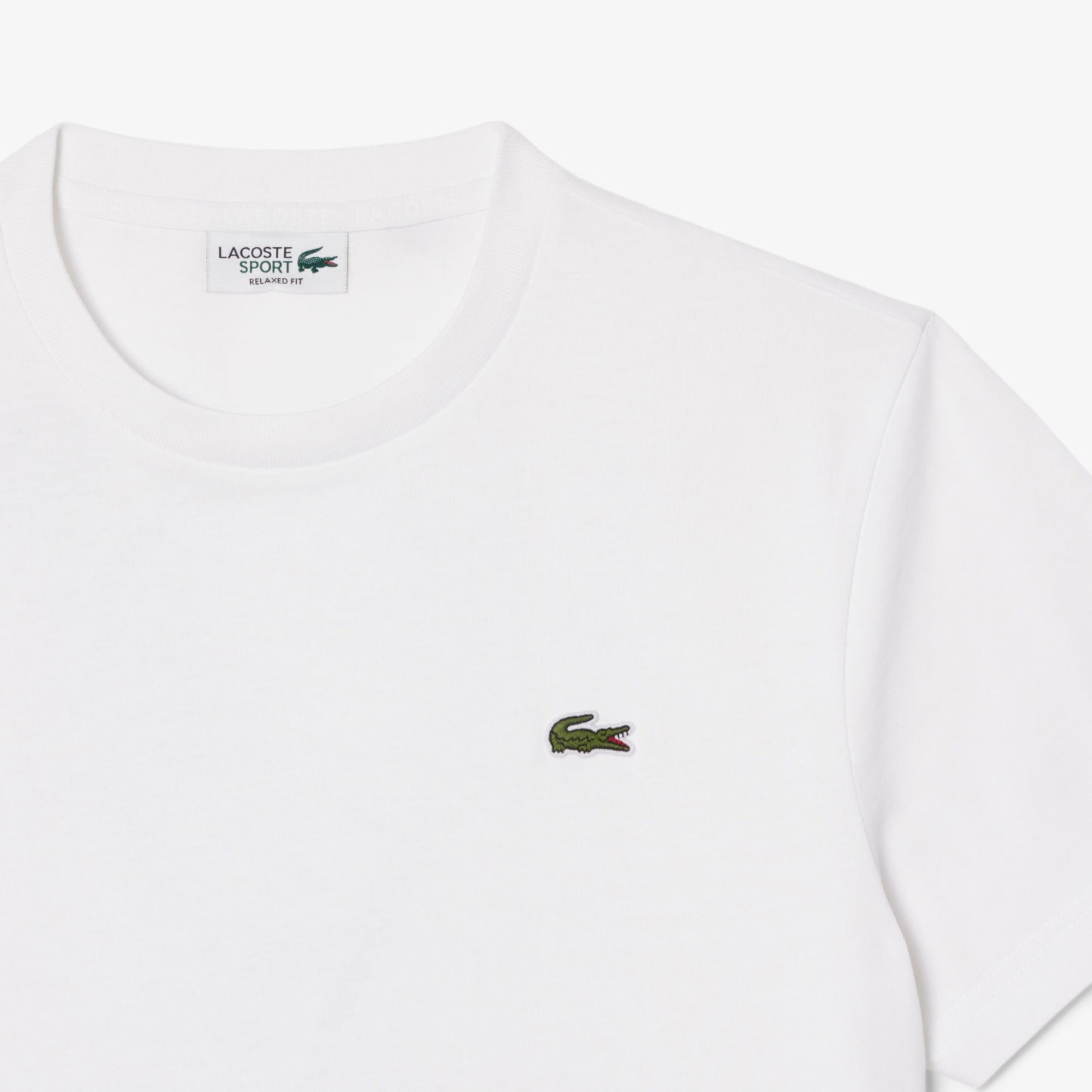 Lacoste X Rolex Paris Unisex Regular Fit Bisiklet Yaka Beyaz T-shirt