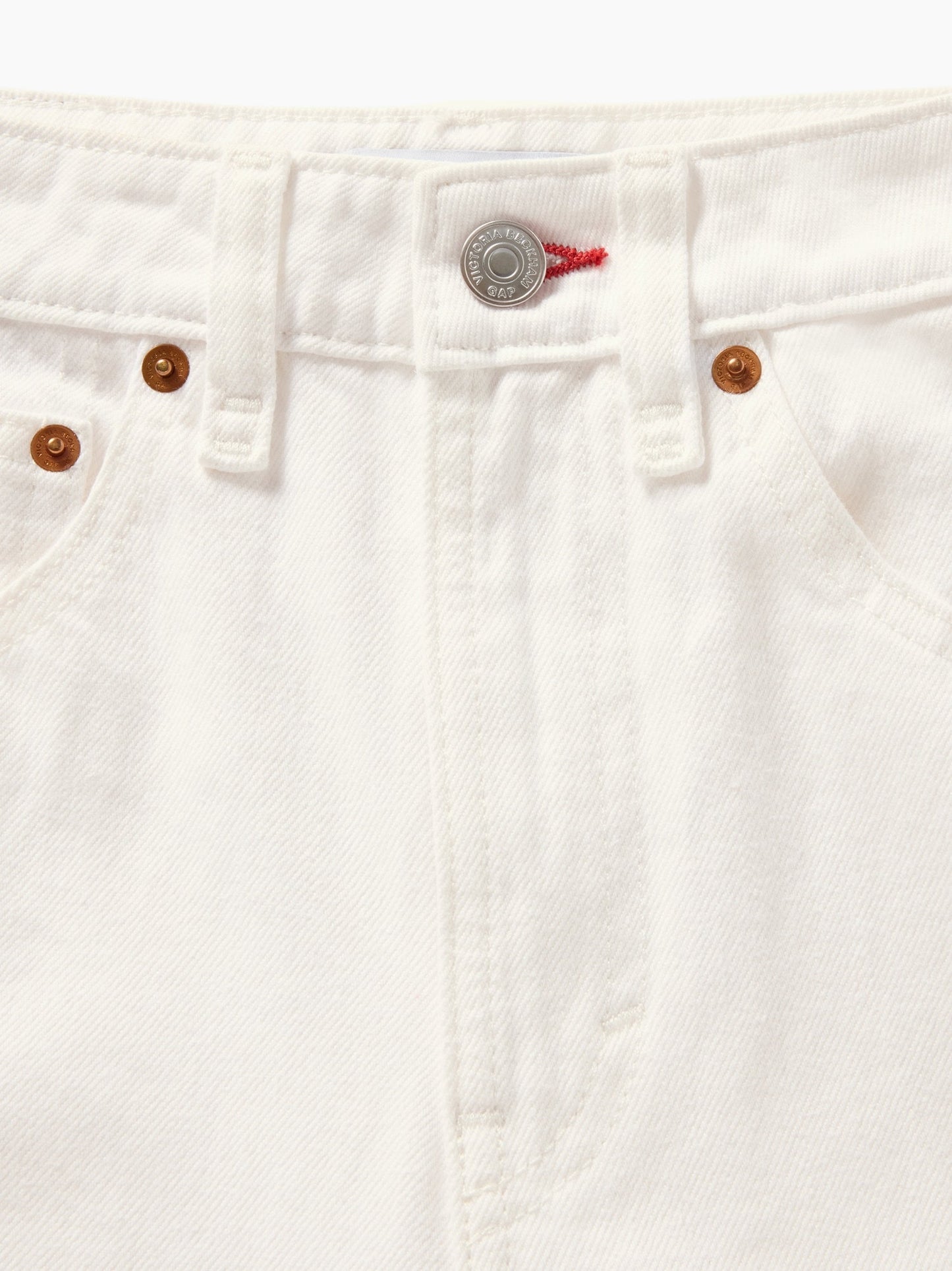 Beyaz Gap × Victoria Beckham High Rise Arc Jean Pantolon