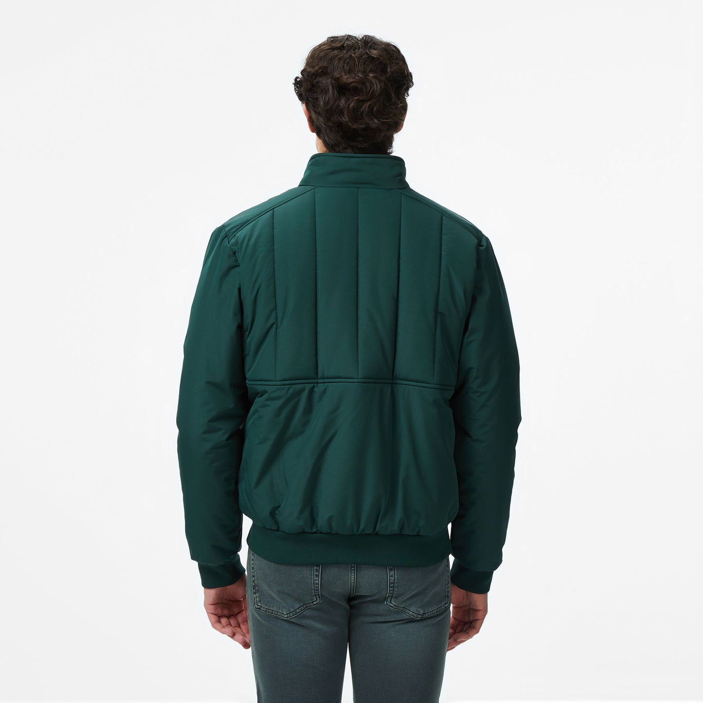 Lacoste Erkek Dik Yaka Koyu Yeşil Mont