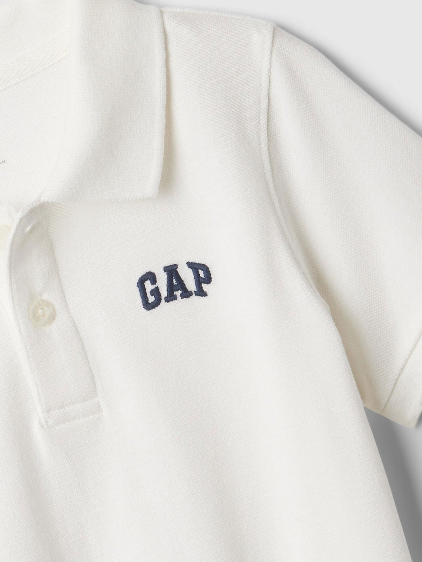 Beyaz Gap Logo Polo Yaka T-shirt