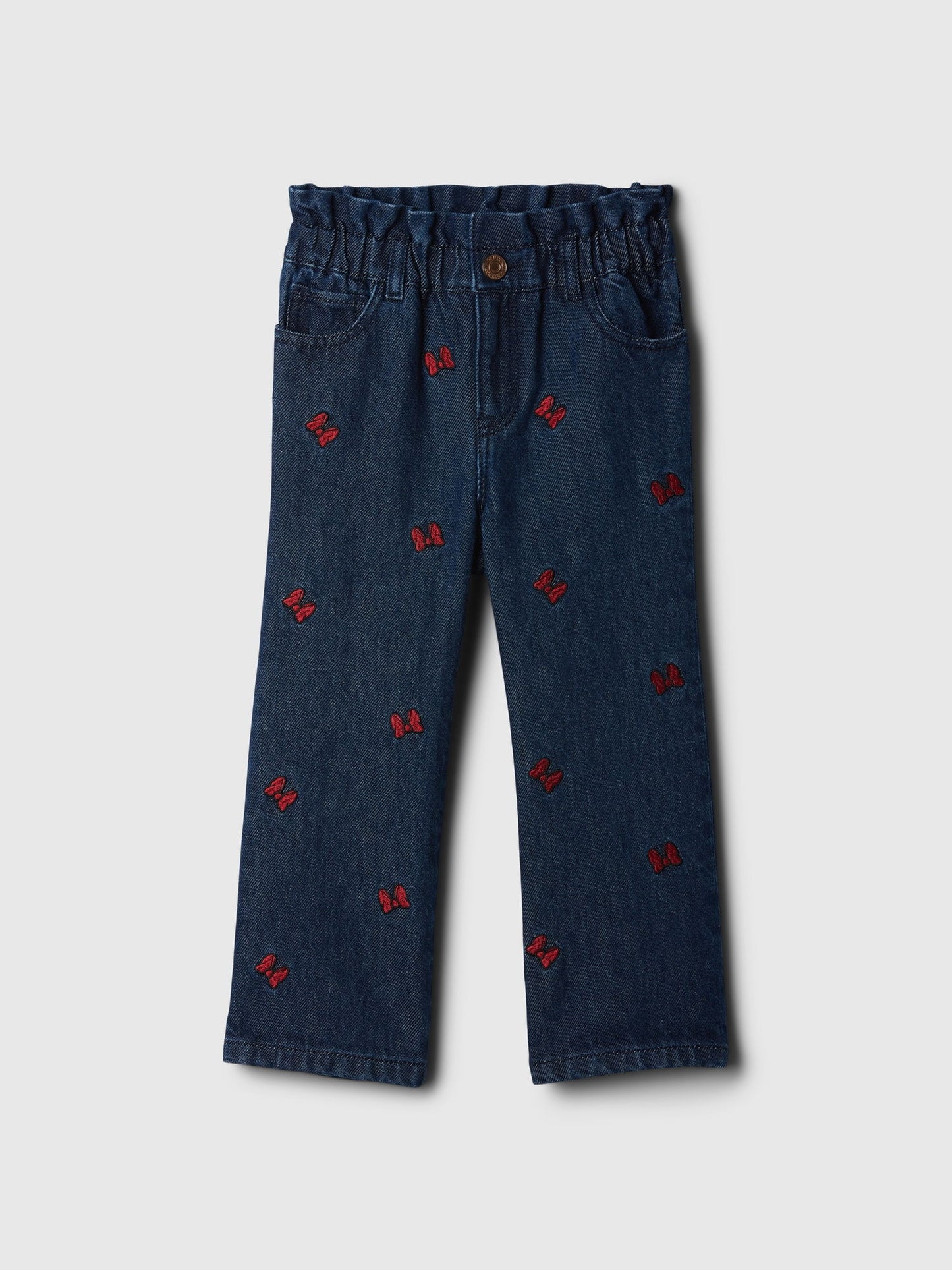 Lacivert Gap × Disney Minnie Mouse Işlemeli Stride Jean Pantolon