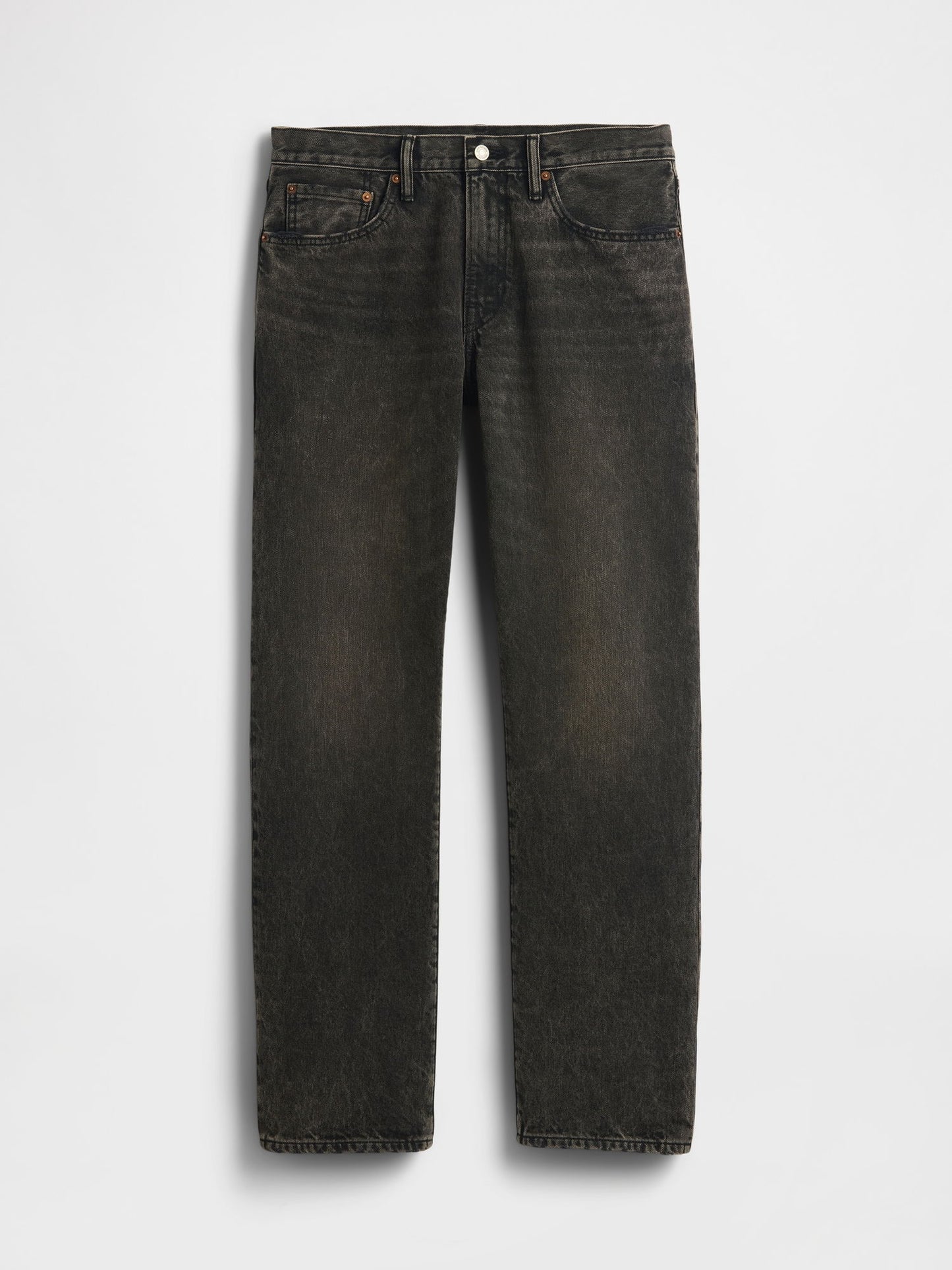 Siyah Relaxed Straight Jean Pantolon