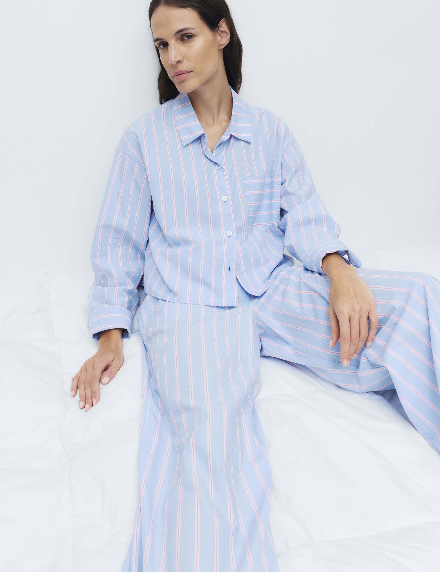 Çizgili Pijama Gömleği
