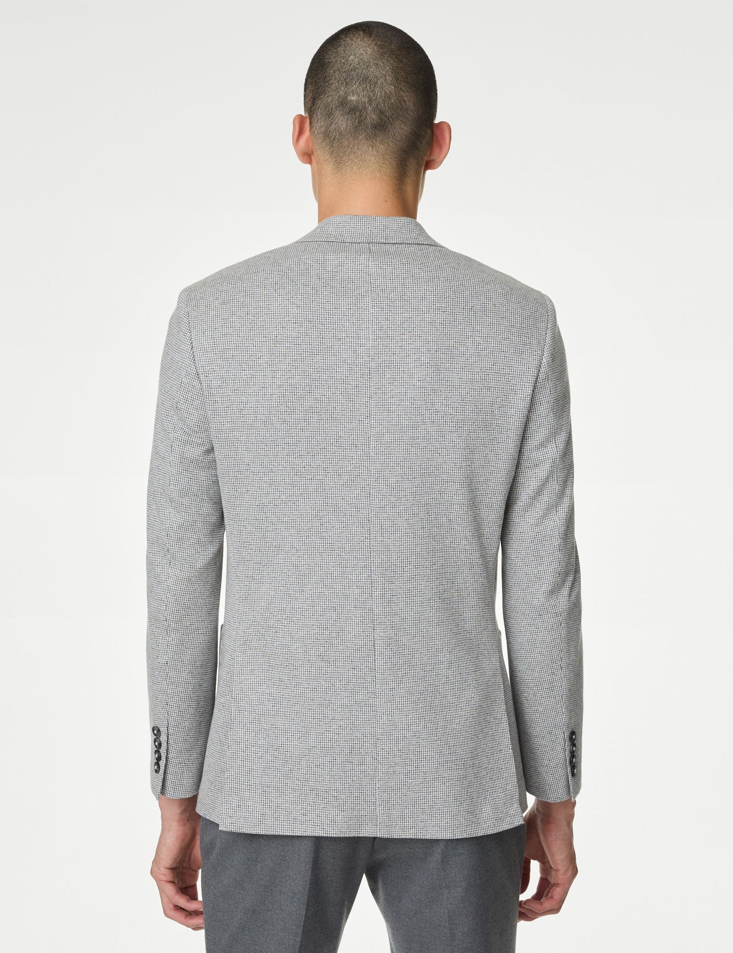 Tailored Fit Pamuklu Puppytooth Blazer Ceket