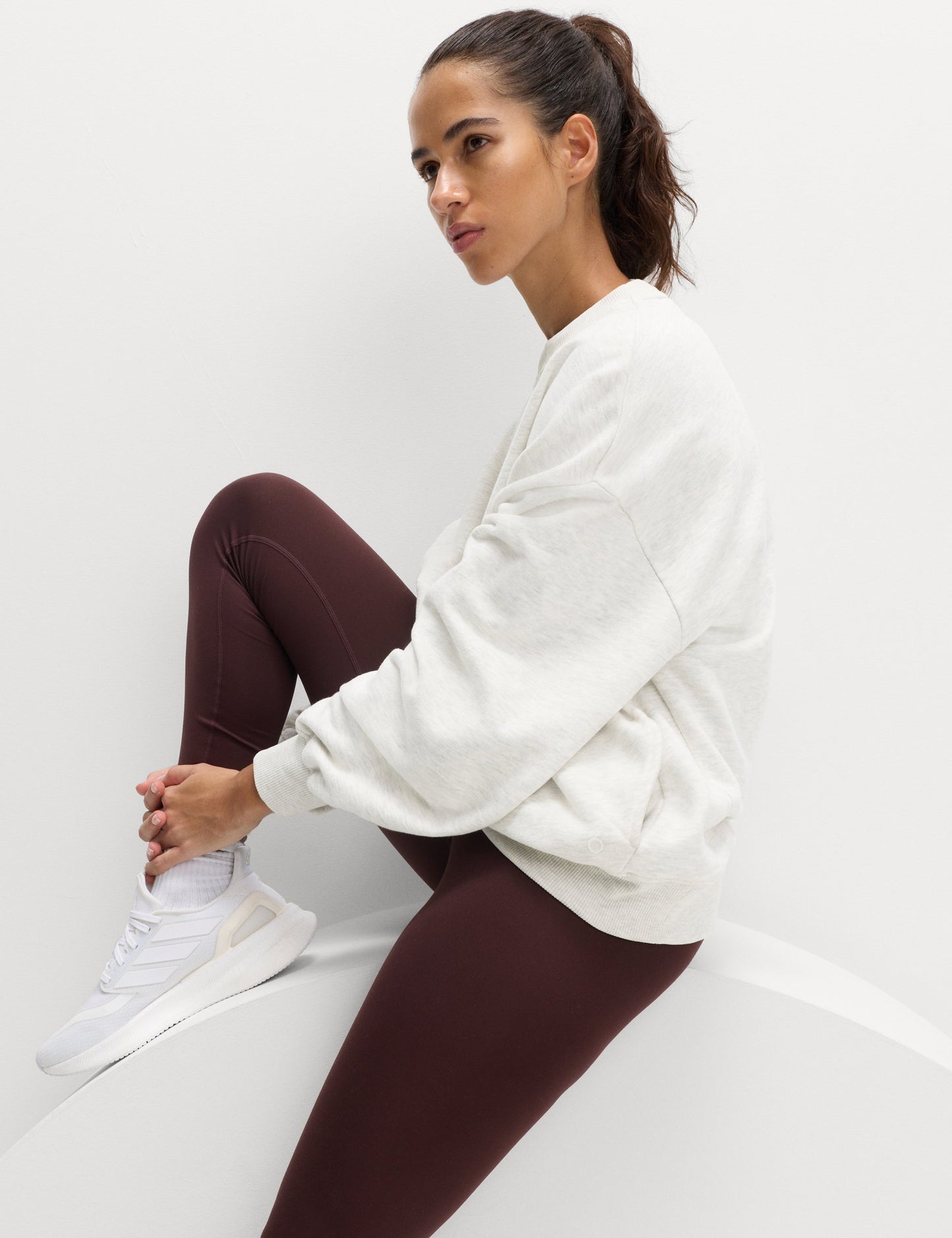Goodmove Pamuk Karışımlı Yuvarlak Yaka Oversize Sweatshirt