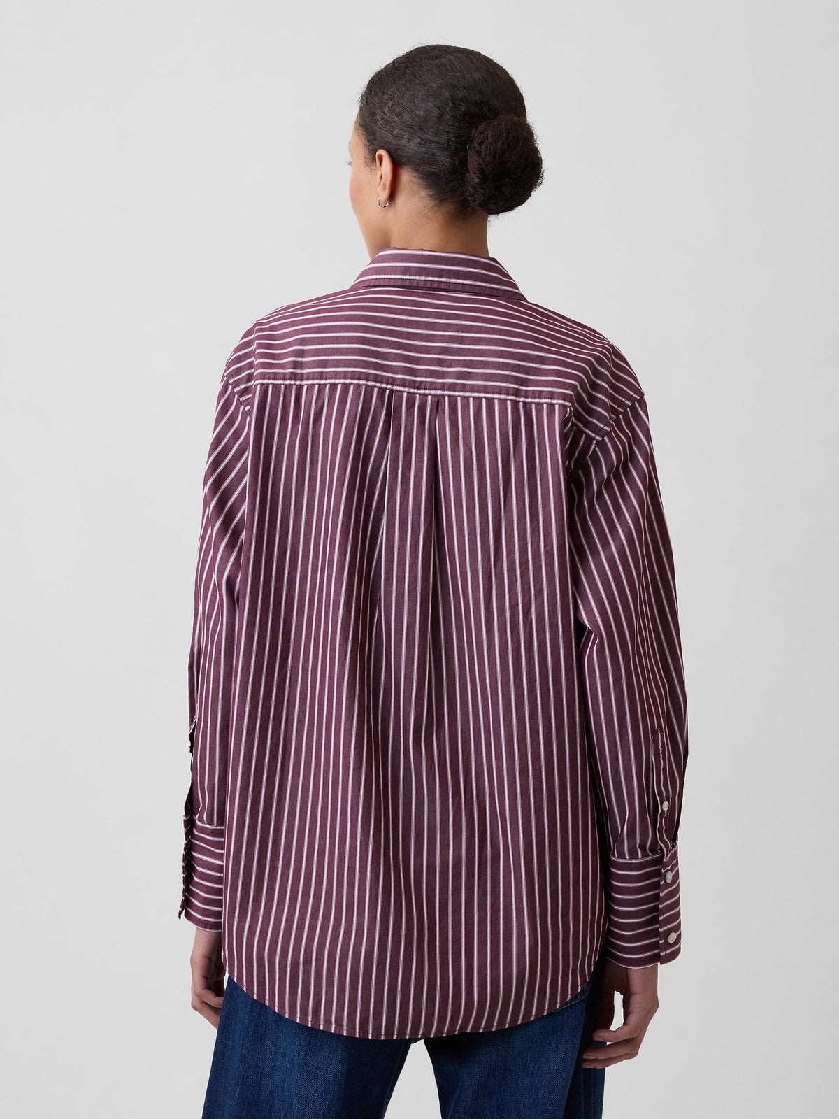 Bordo Poplin Big Gömlek