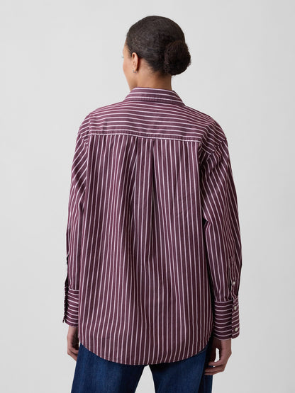 Bordo Poplin Big Gömlek