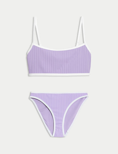 Fitilli Kenar Detaylı Yüksek Belli Bikini Altı