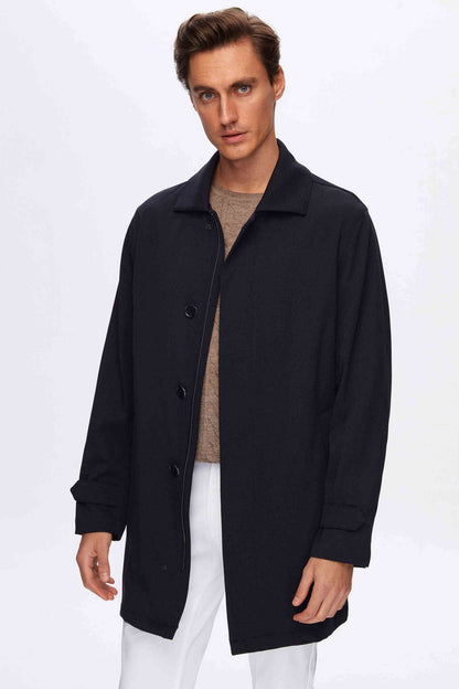 Damat Lacivert Yün Karışımlı Successori Reda Palto