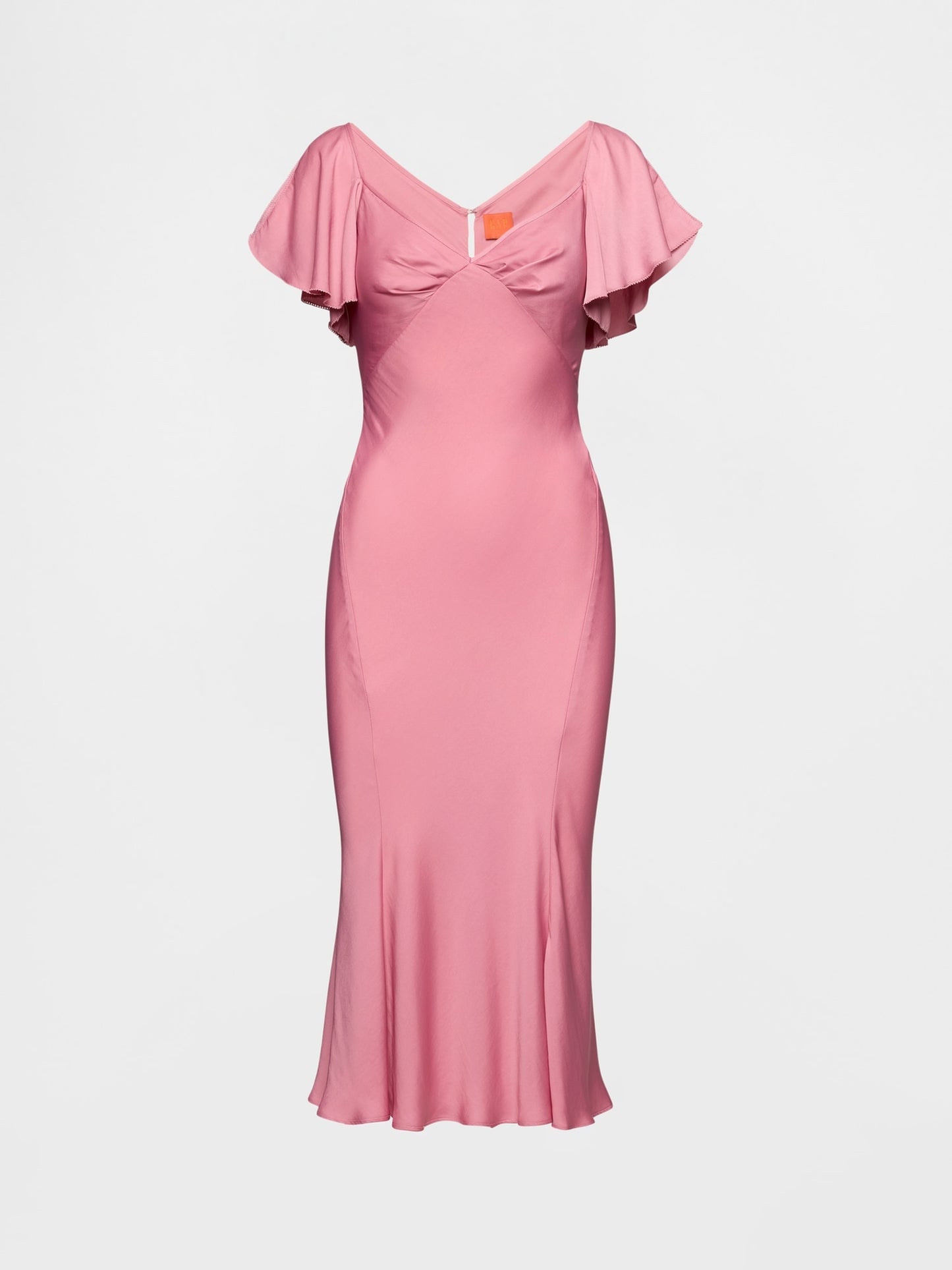 Pembe Gapstudio Saten Midi Elbise
