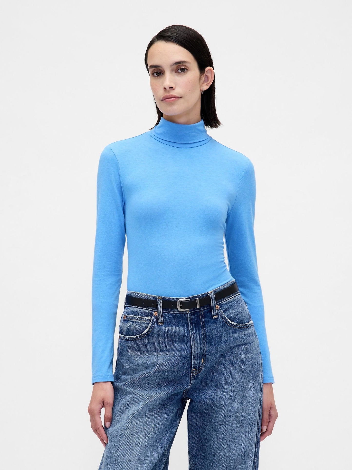 Açık Mavi Featherweight Turtleneck T-shirt