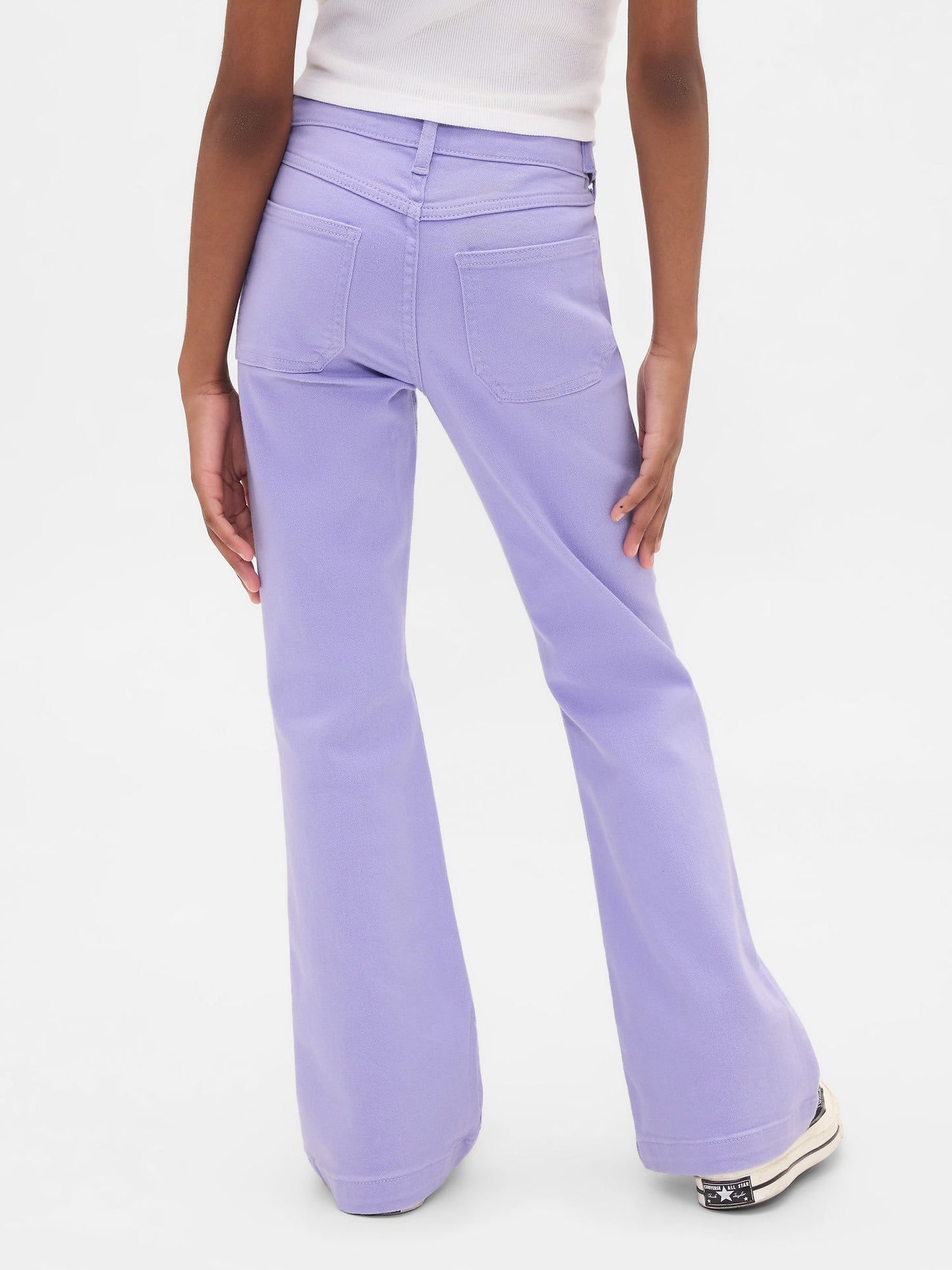Lila High Rise '70s Flare Jean Pantolon