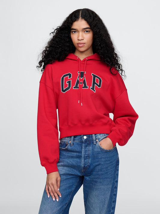 Kırmızı Gap Logo Vintage Soft Crop Sweatshirt