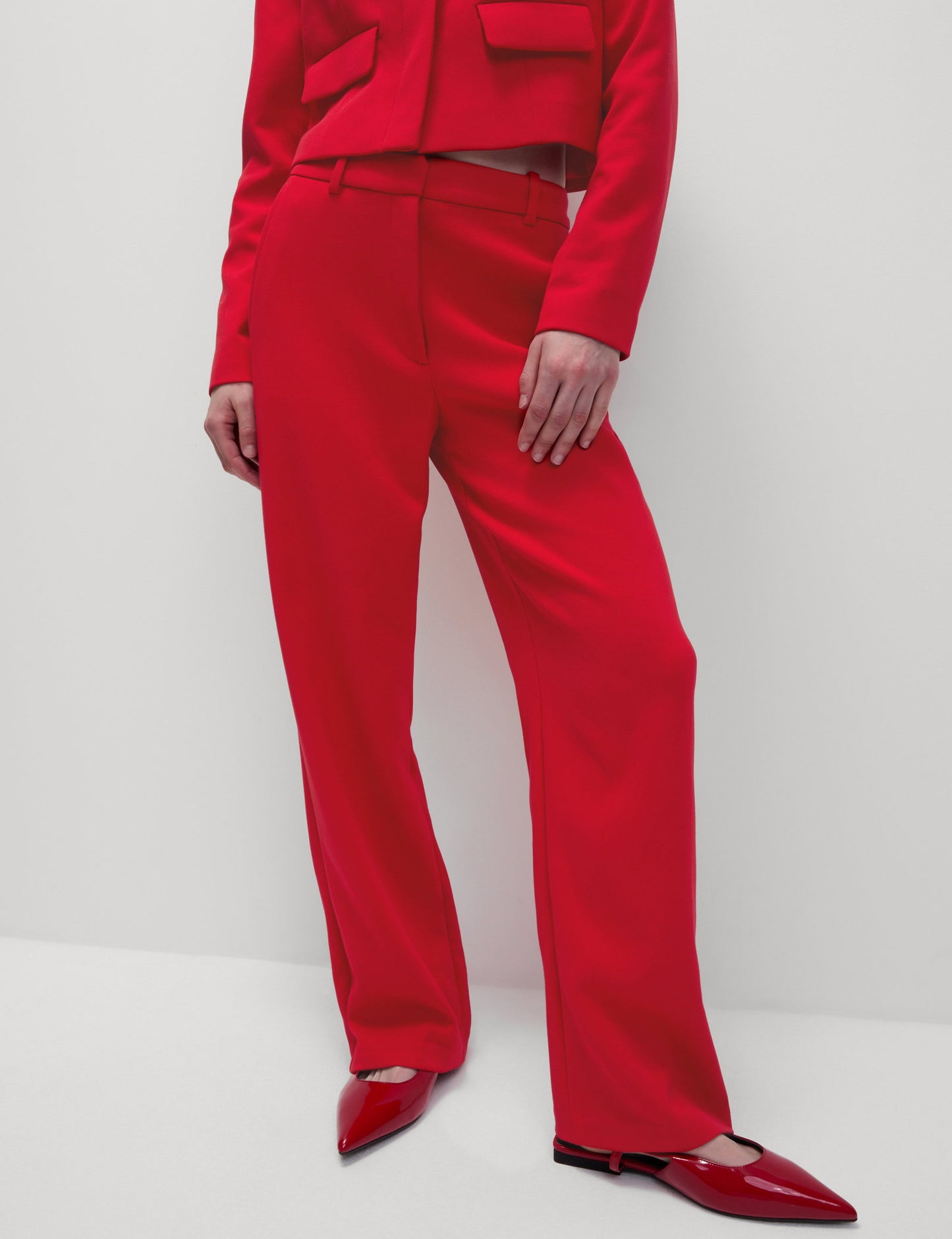 Tailored Fit Düz Kesim Pantolon