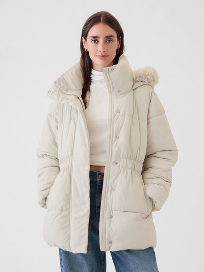 Kırık Beyaz Primaloft® P.u.r.e.™ Big Puff Şişme Mont