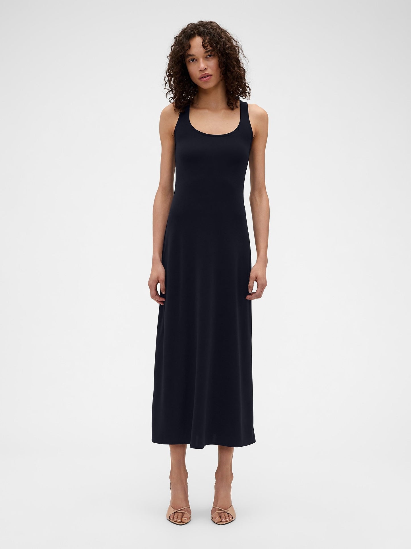 Lacivert Gap × Victoria Beckham Jersey Maxi Elbise