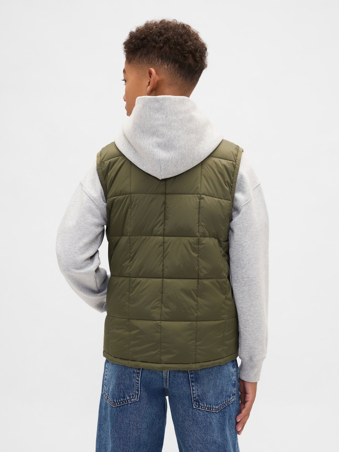 Yeşil Recycled Lightweight Puffer Şişme Yelek