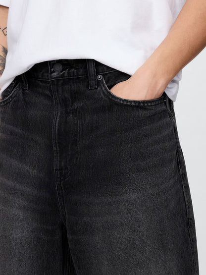 Siyah 10.5 Baggy Denim Şortlar