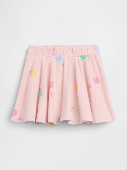 Açık Pembe Mix & Match Baskılı Pull-on Şort Etek