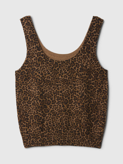 Kahverengi Cashsoft Crop Bluz