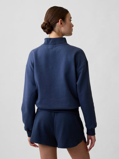 Lacivert Oversized Gap Logo Mockneck Tunik Sweatshirt