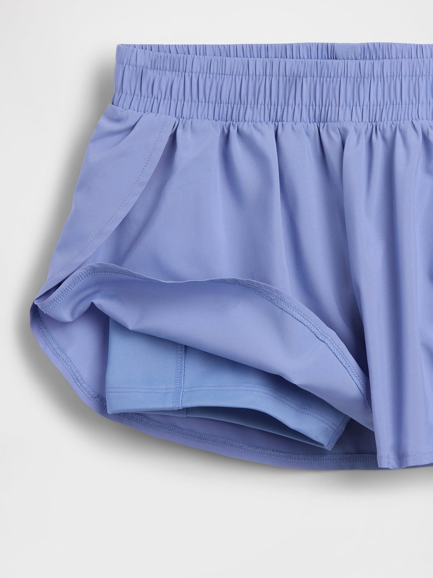 Açık Mavi Quick-dry Butterfly-hem Koşu Şort