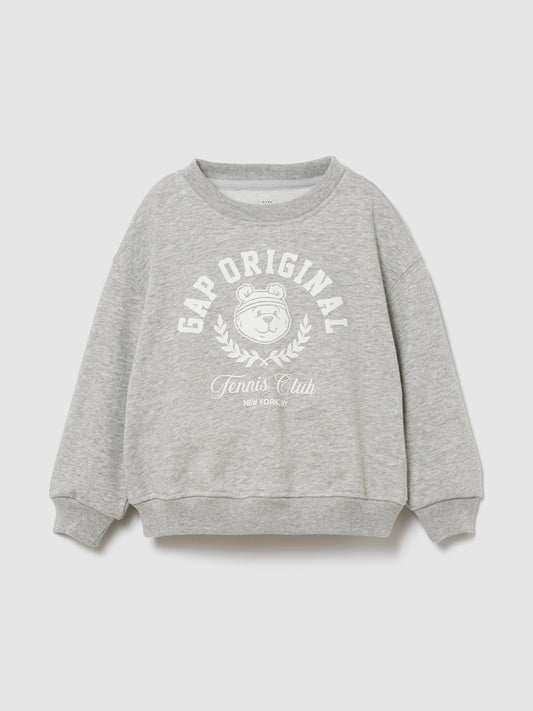 Gri Vintagesoft Terry Ayı Logo Sweatshirt