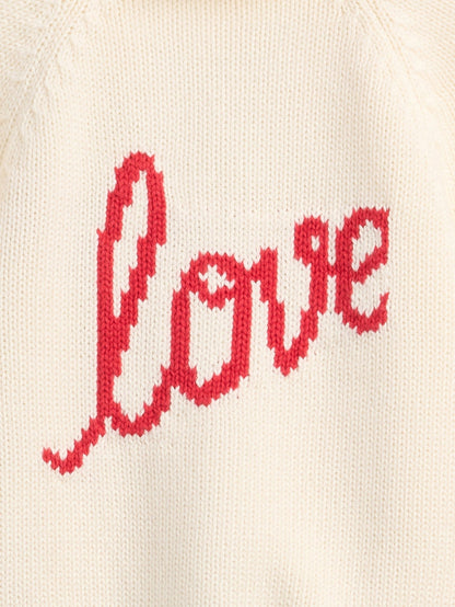 Krem Love Shawl Hırka