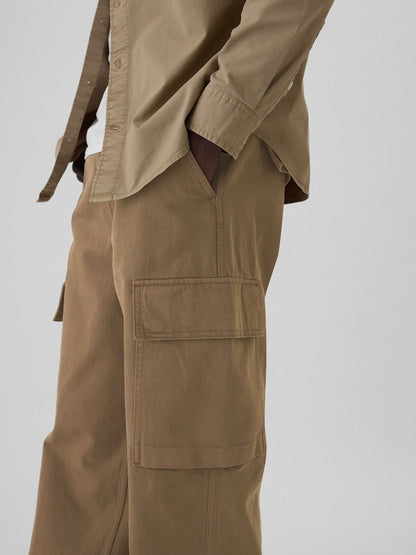 Kahverengi Baggy Kargo Jean Pantolon