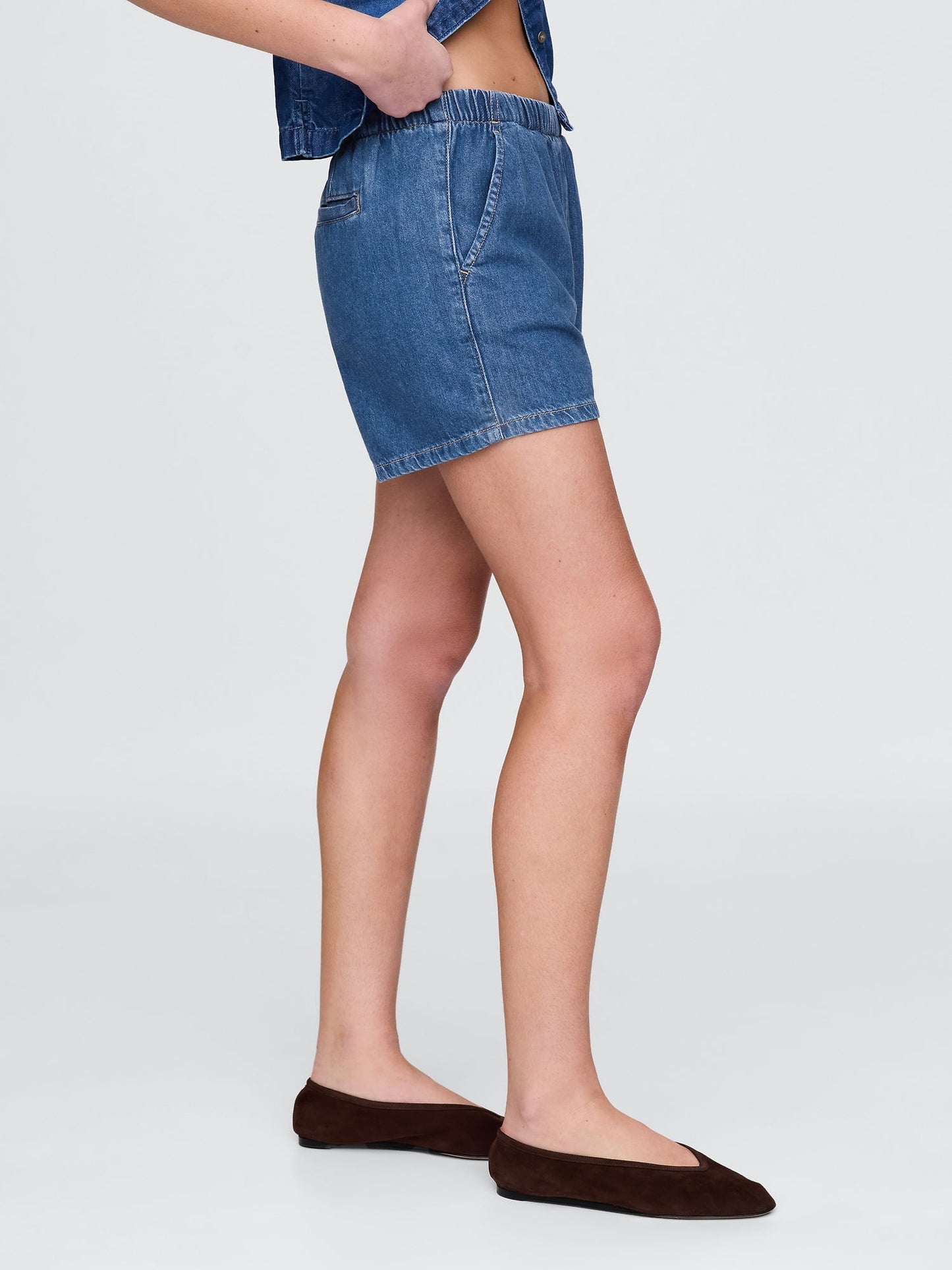Mavi Mid Rise Ultrasoft Denim Boxer Şort