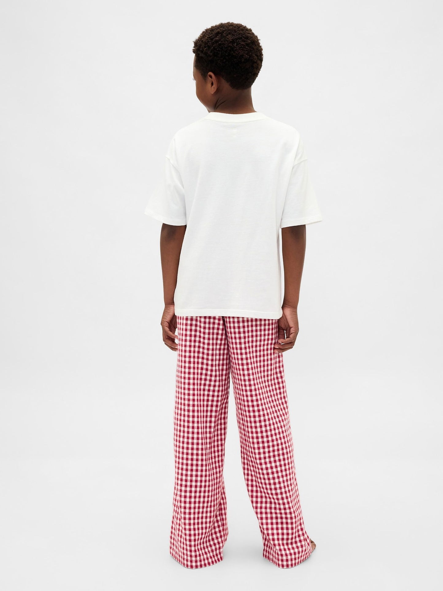 Kırmızı Kids Geri Dönüştürülmüş Flannel Pj Pantolon