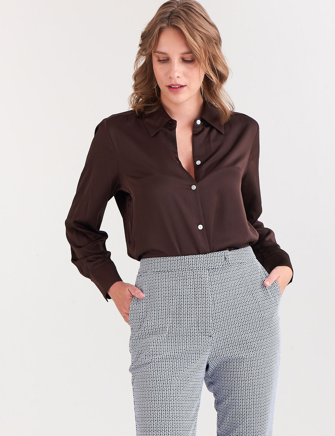 Yüksek Bel Slim Fit Pantolon