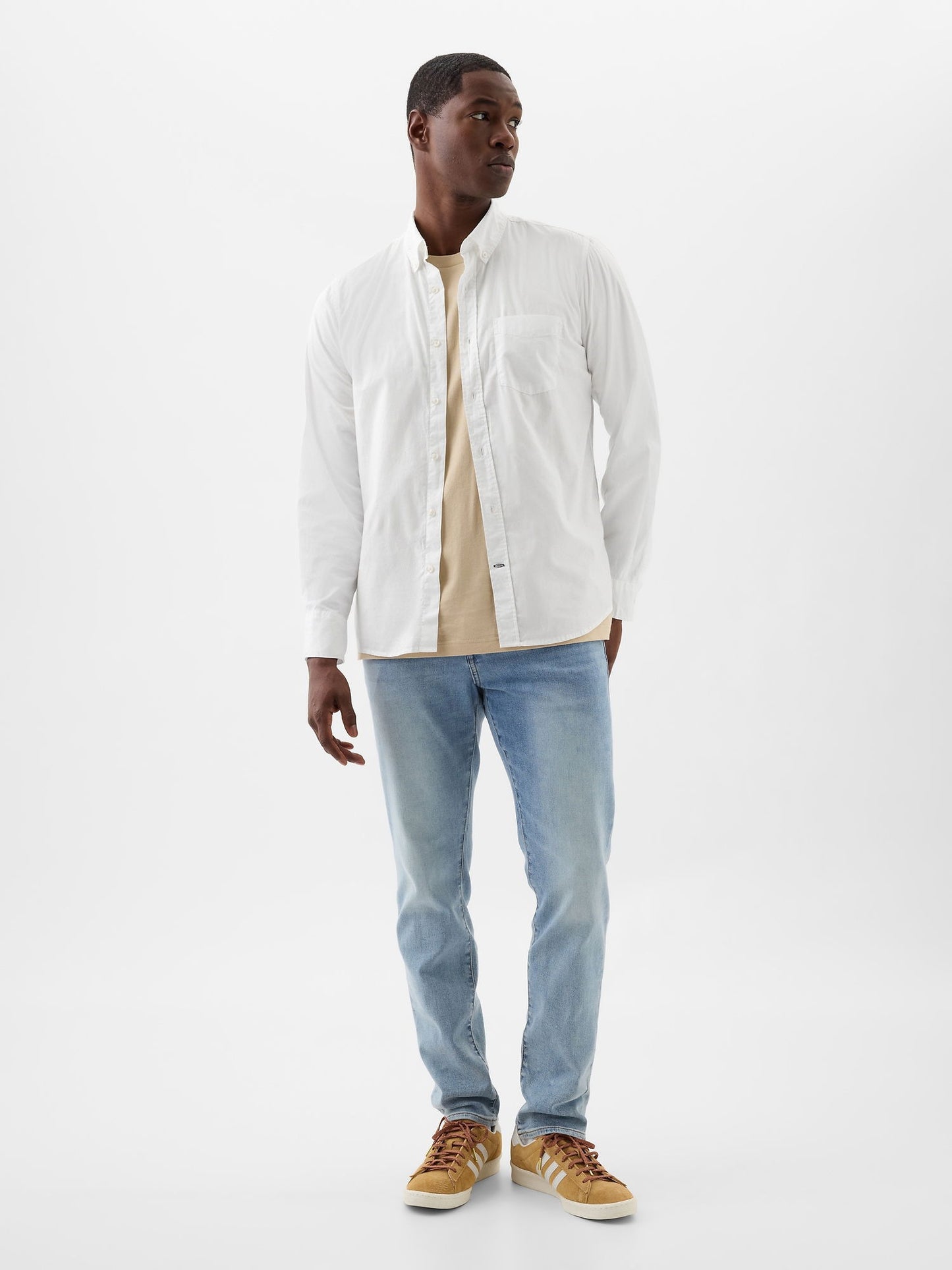 Beyaz Standard Fit Oxford Gömlek
