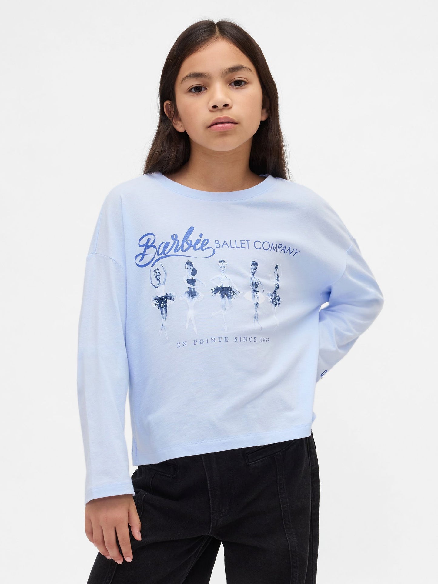 Açık Mavi Barbie Oversized Grafik T-shirt