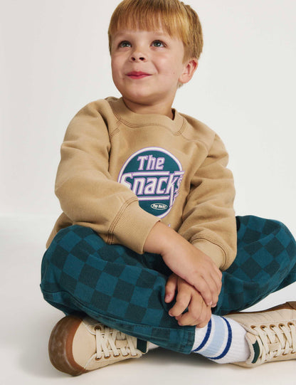 Grafik Baskılı Pamuklu Sweatshirt
