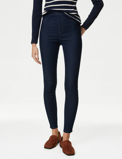 Yüksek Bel Jegging Jean Pantolon