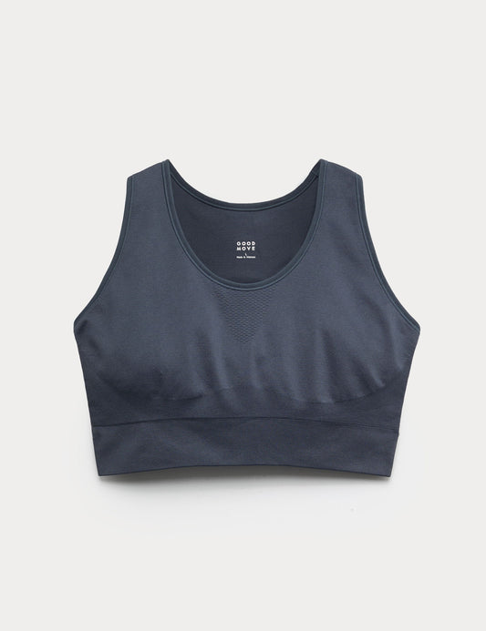 Jacquard Scoop Yaka Dikişsiz Crop Top