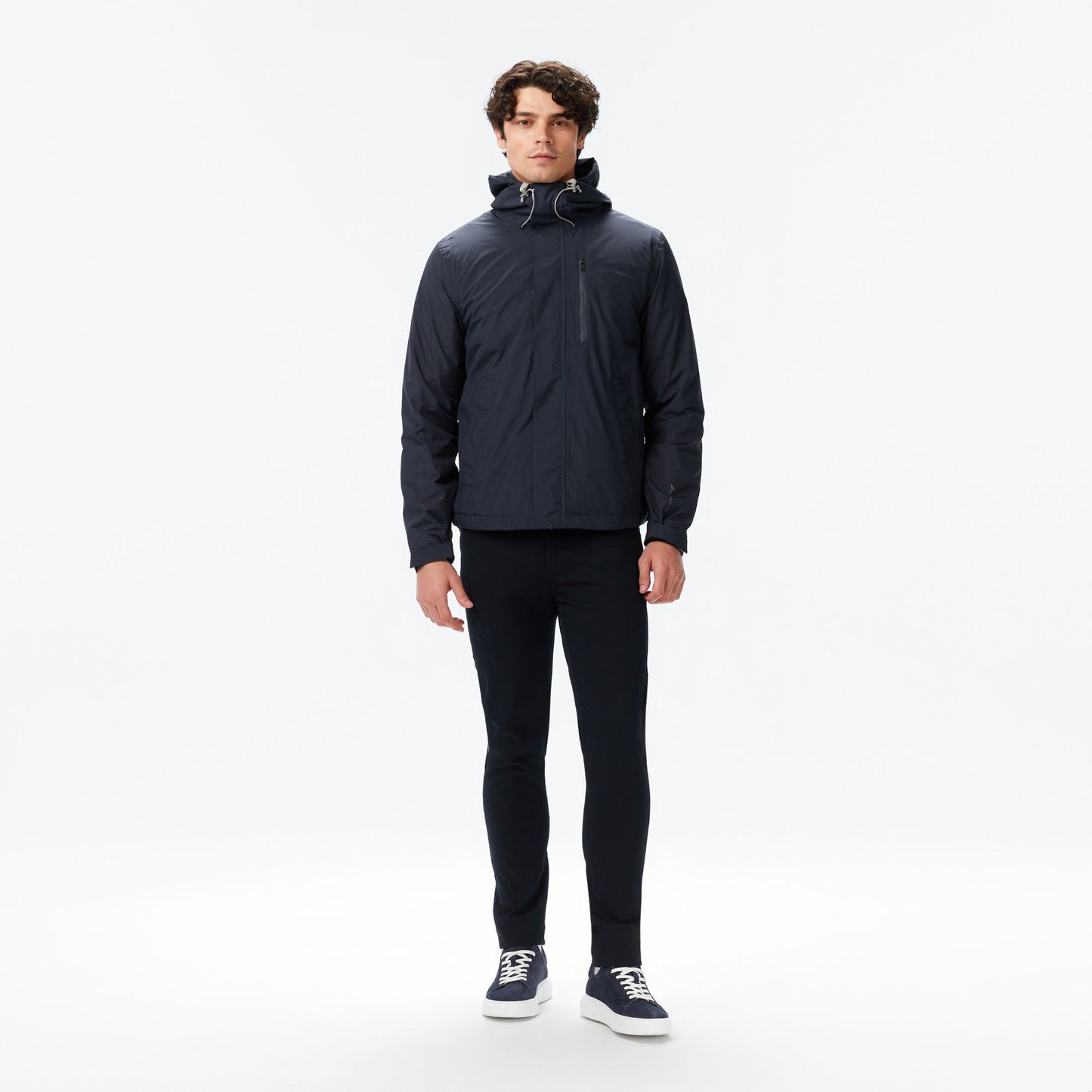 Nautica Erkek Siyah Regular Fit Rain Breaker Yağmurluk