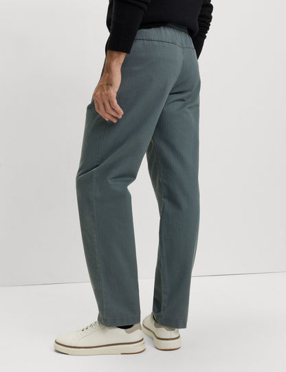 Pure Cotton Herringbone Pantolon