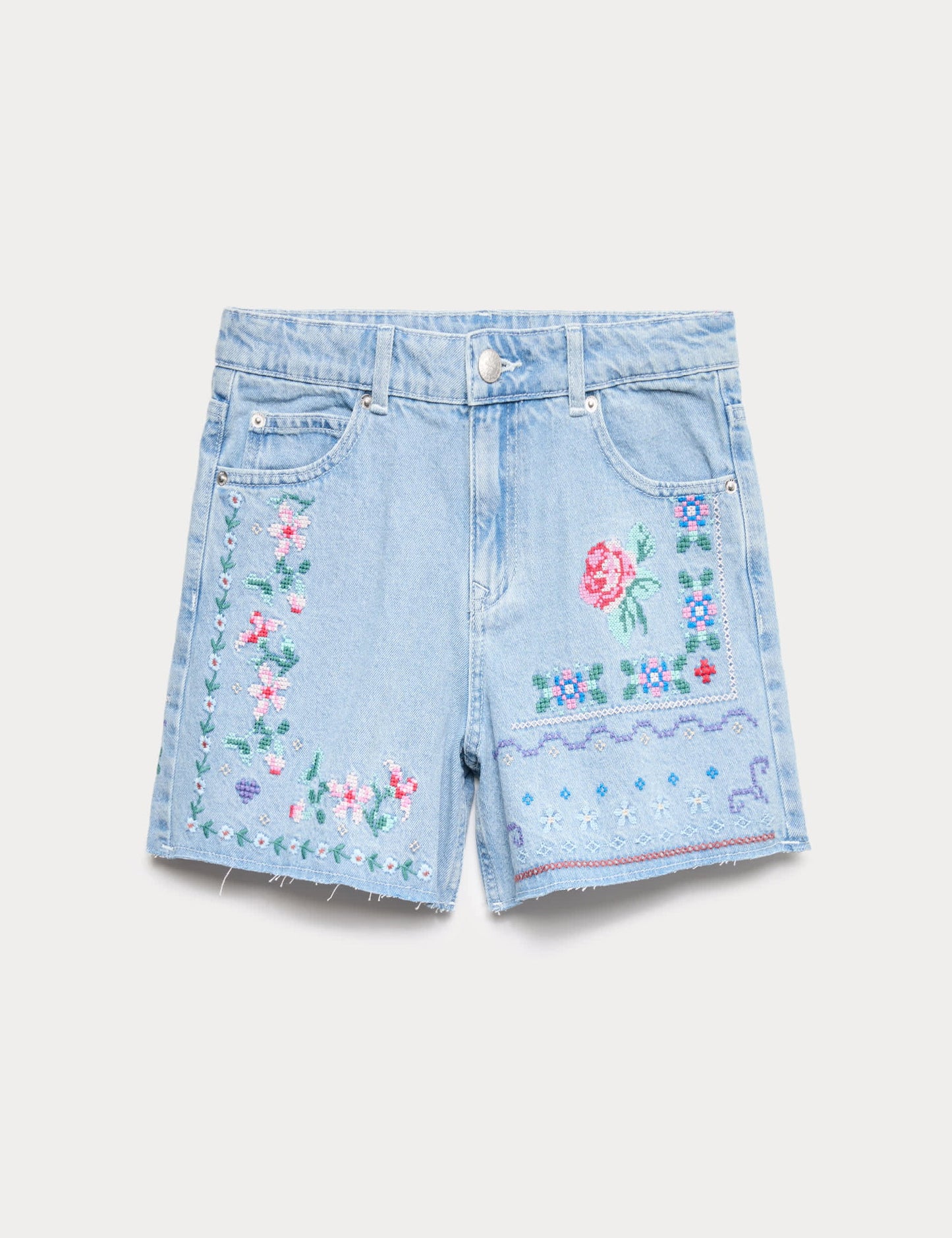 Denim Pamuklu Şort