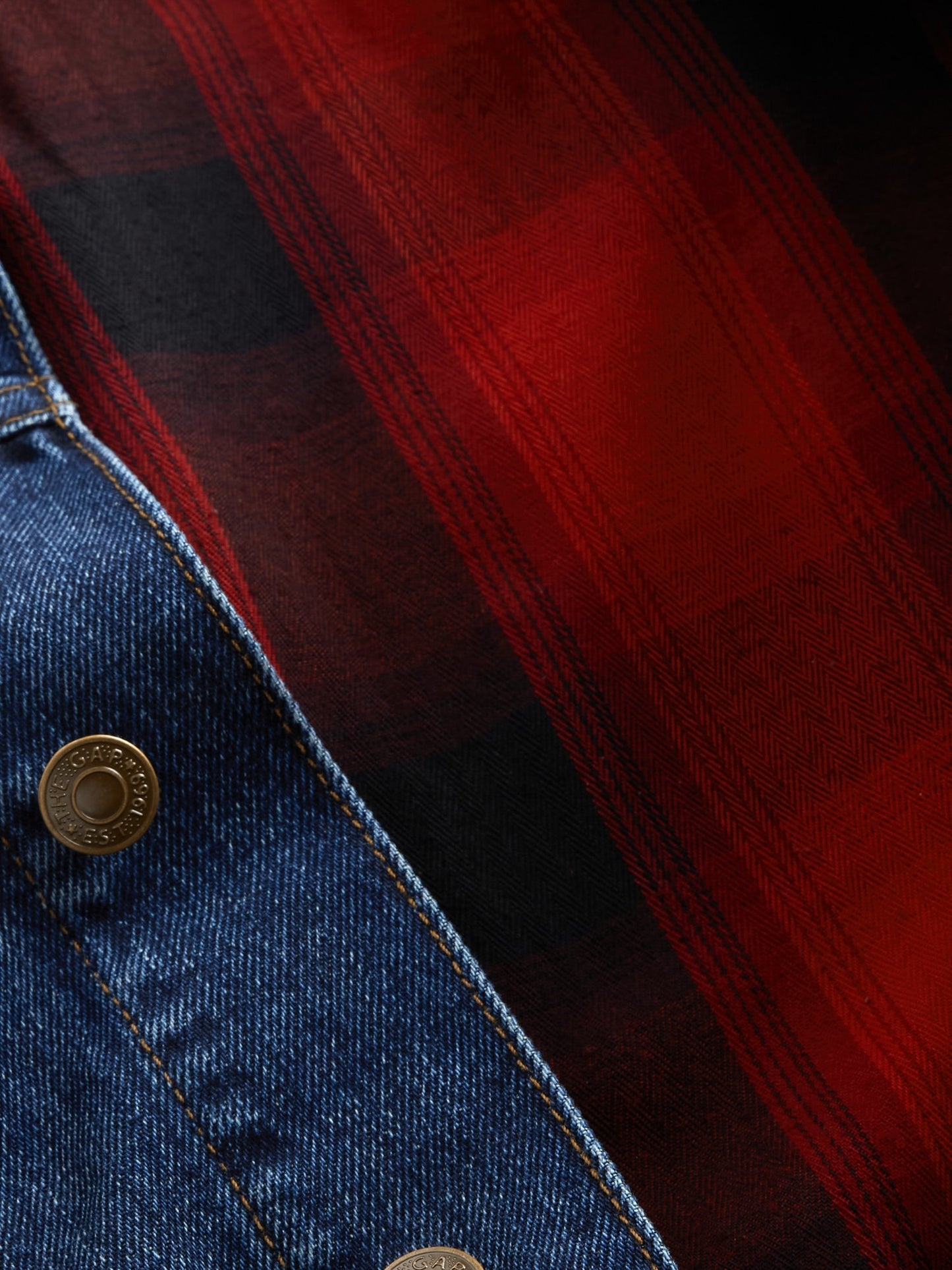 Mavi Stranger Things Flannel-astarlı Icon Denim Ceket
